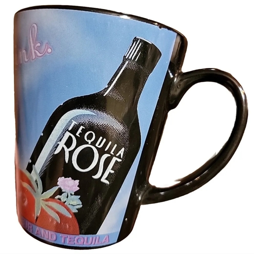 Tequila Rose Pour On The Pink Printed Coffee Mug. Black Inside